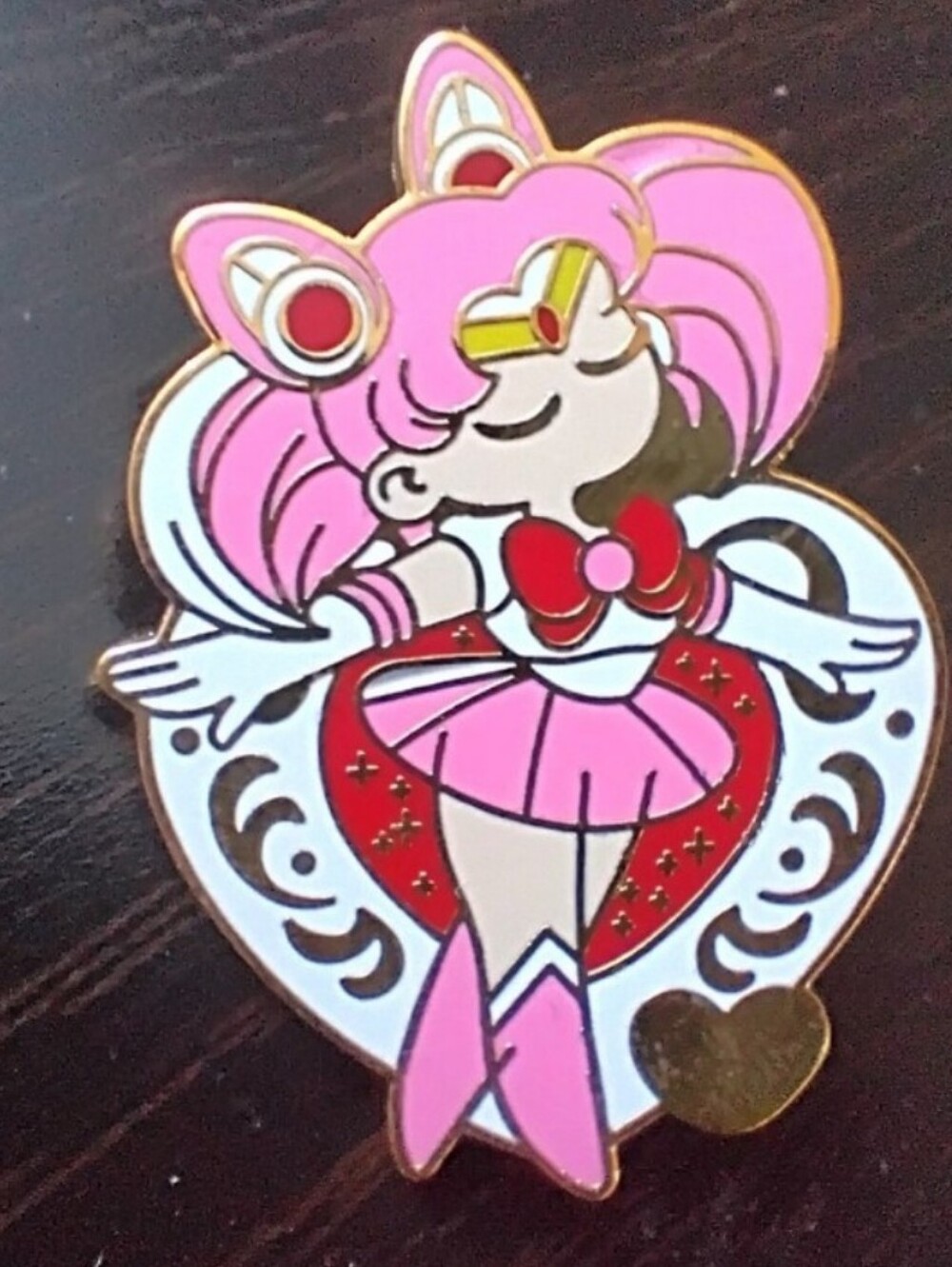 🧁 3/$30 Sailor Moon Sailor Chibi Moon Pink Enamel Pin NEW